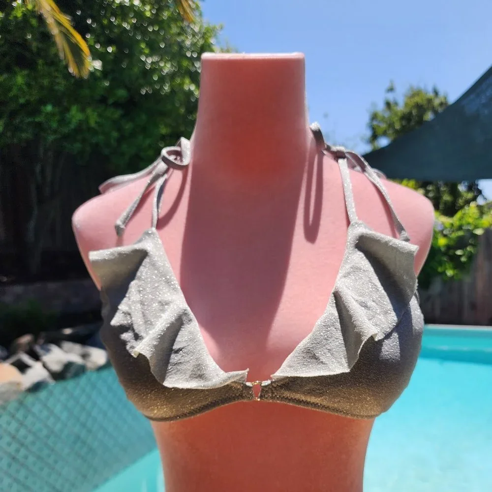Metalic Racerback Bikini Top - Picture 1 of 4